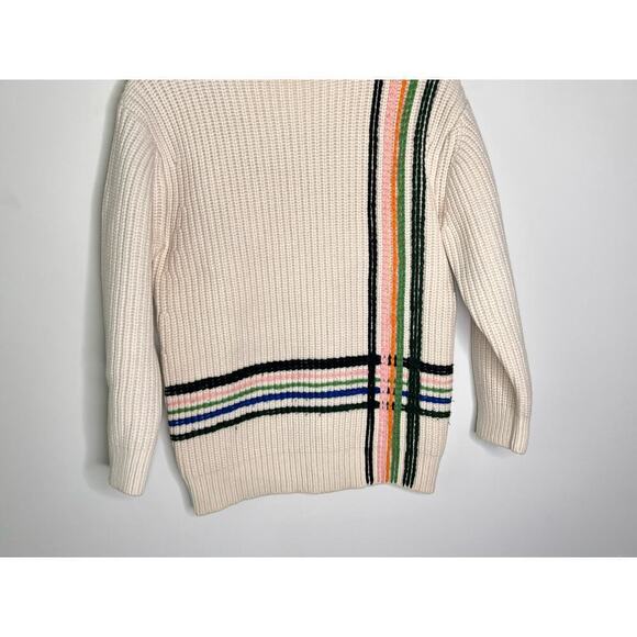 Tory Sport Merino Wool Long Sleeve Turtleneck Tunic Sweater Beige Women's Size S - Picture 4 of 8